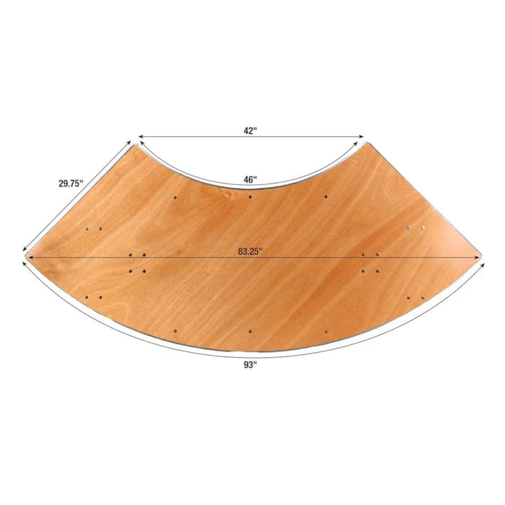 7-Foot Folding Serpentine Bar and Skirted, Atlanta
