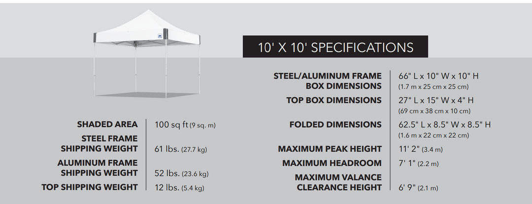 E-Z UP Commercial Grade Pop up Canopy Rental GA