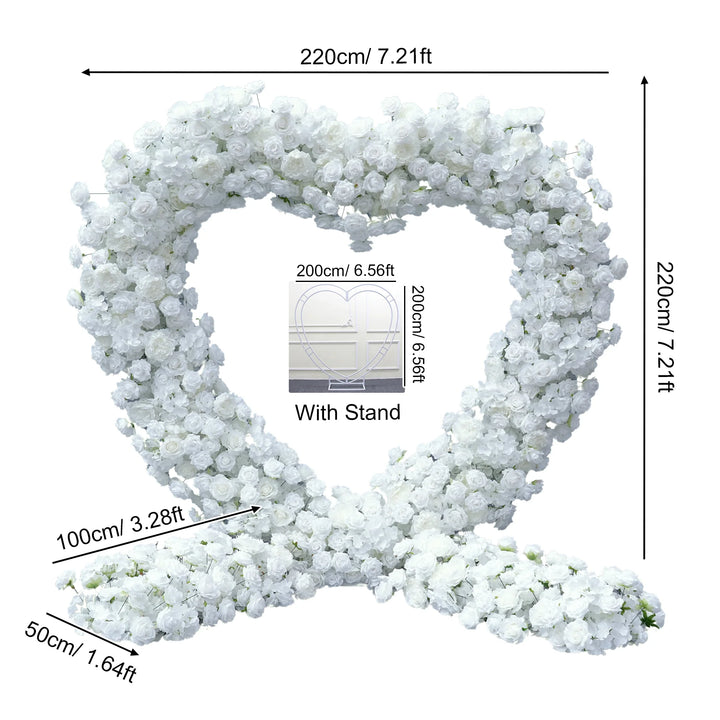 5D Flower Heart White Rental  Atlanta