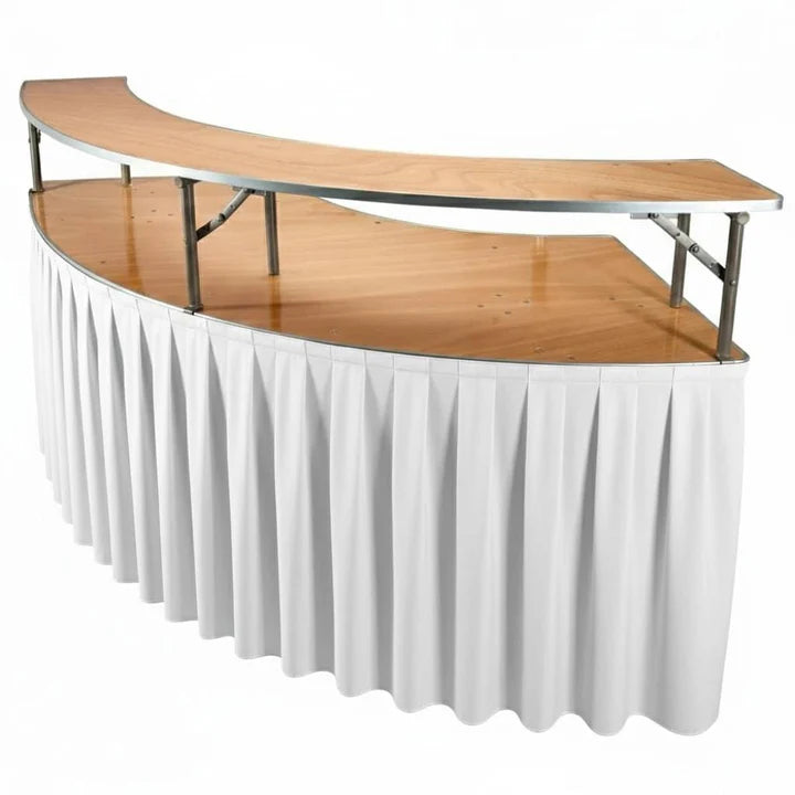 7-Foot Folding Serpentine Bar and Skirted, Atlanta