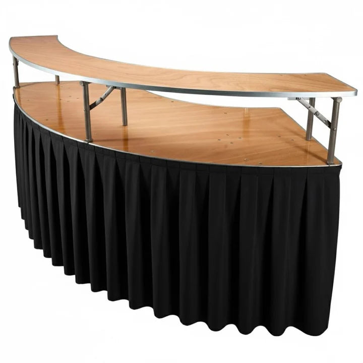 7-Foot Folding Serpentine Bar and Skirted, Atlanta