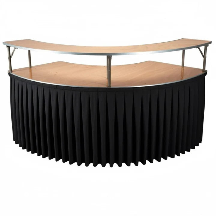 7-Foot Folding Serpentine Bar and Skirted, Atlanta