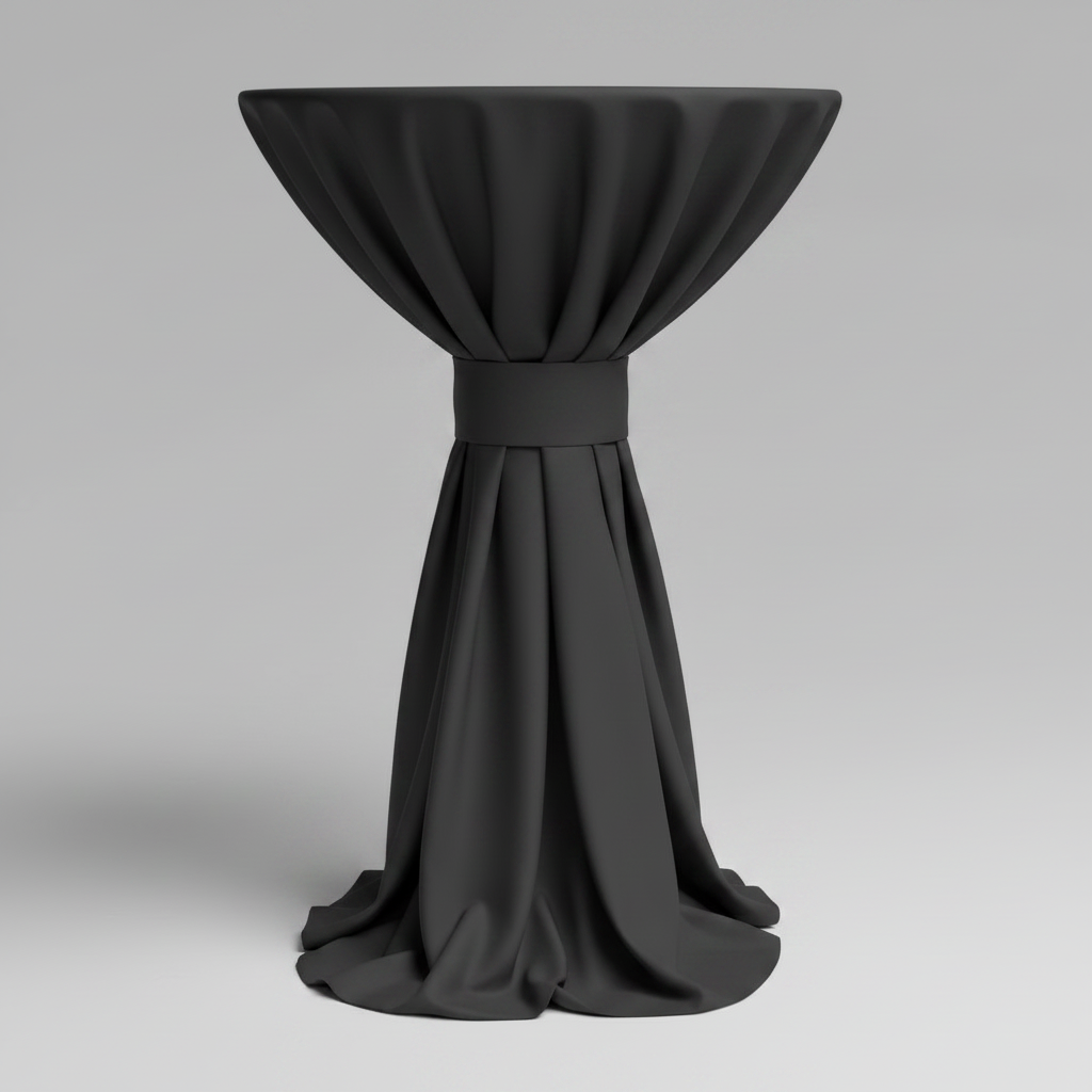 Highboy Cocktail Polyester Tablecloth Linen 120" Round Rental Atlanta GA