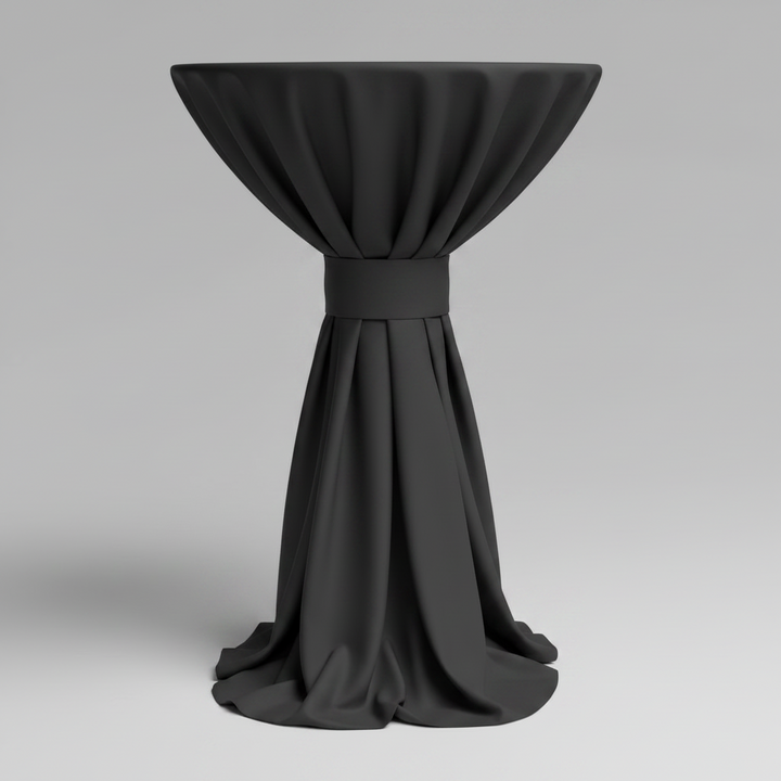 Highboy Cocktail Polyester Tablecloth Linen 120" Round Rental Atlanta GA