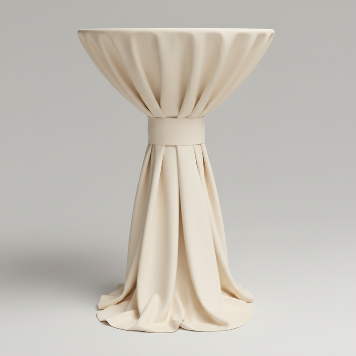 Highboy Cocktail Polyester Tablecloth Linen 120" Round Rental Atlanta GA