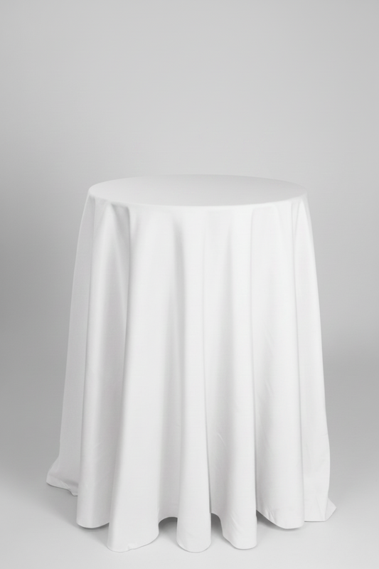 Highboy Cocktail Polyester Tablecloth Linen 120" Round Rental Atlanta GA