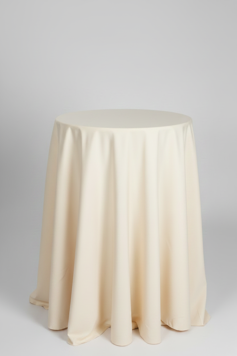 Highboy Cocktail Polyester Tablecloth Linen 120" Round Rental Atlanta GA