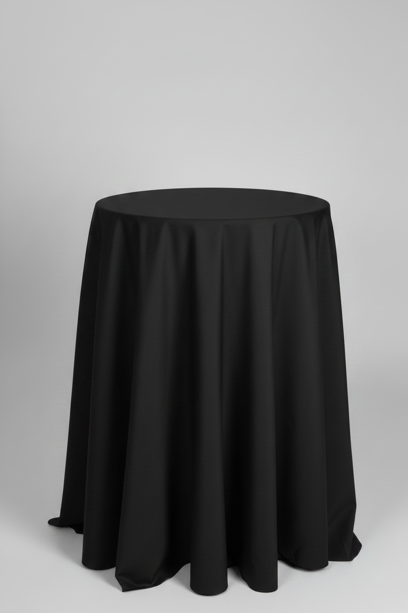 Highboy Cocktail Polyester Tablecloth Linen 120" Round Rental Atlanta GA