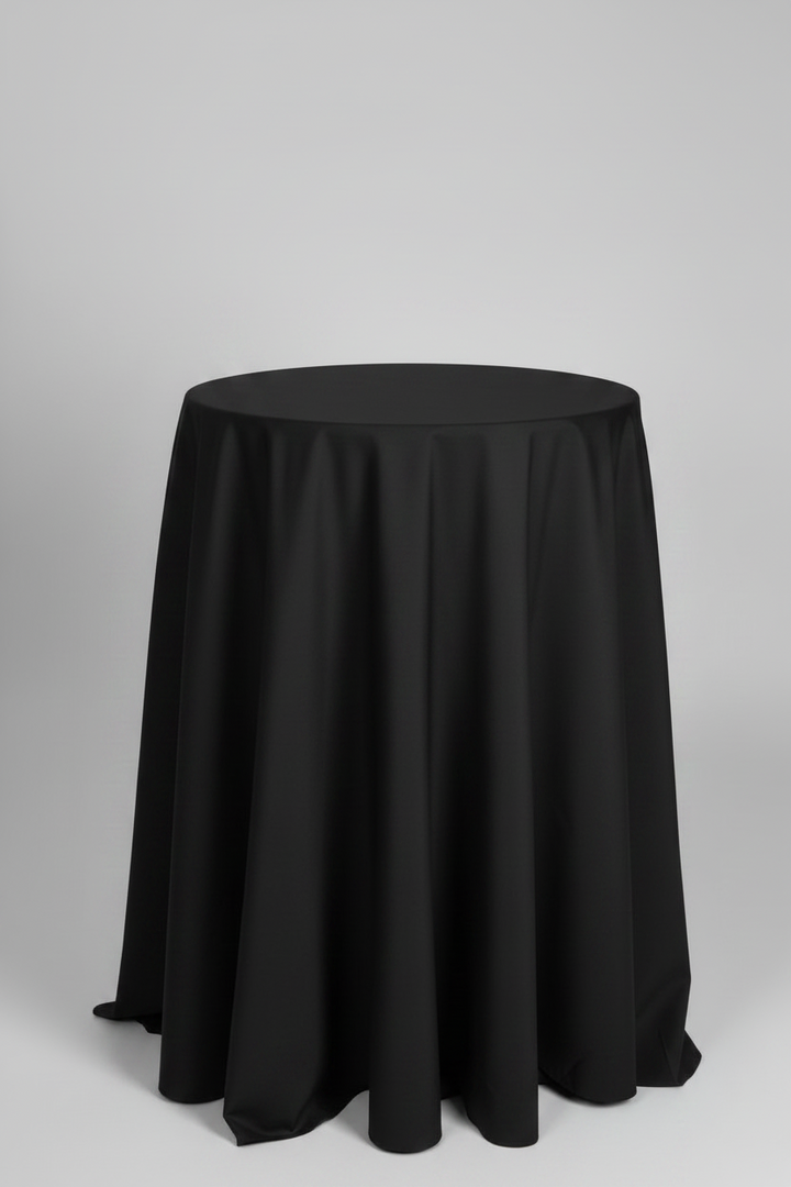 Highboy Cocktail Polyester Tablecloth Linen 120" Round Rental Atlanta GA