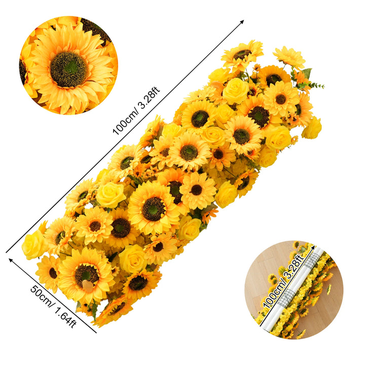 Yellow Sunflower Heart-Shaped Arch Floral Arrangement Wedding Ceremony Decor Atlanta GA Rentals