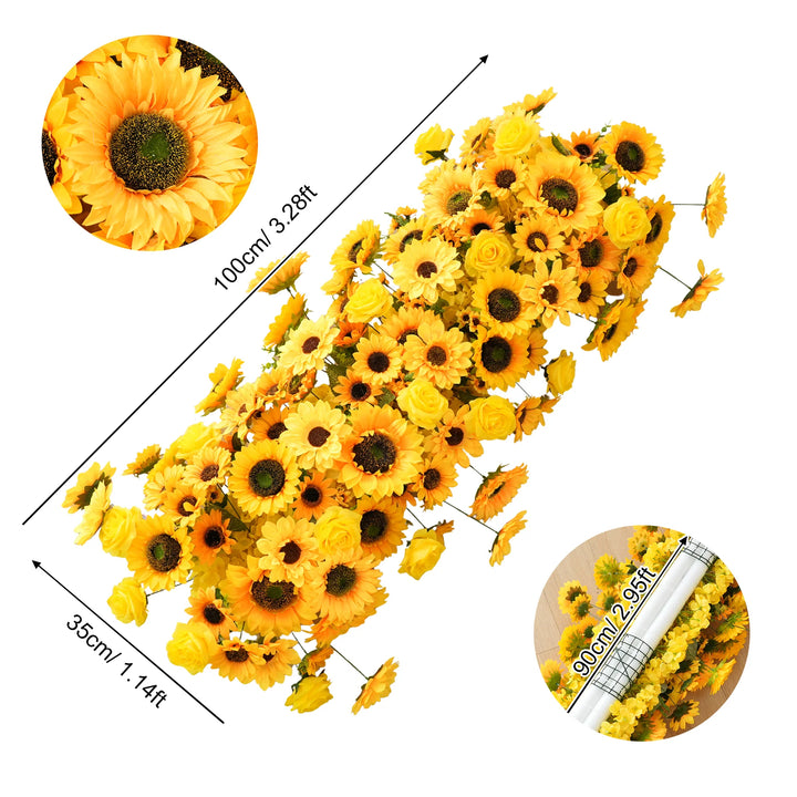 Yellow Sunflower Heart-Shaped Arch Floral Arrangement Wedding Ceremony Decor Atlanta GA Rentals