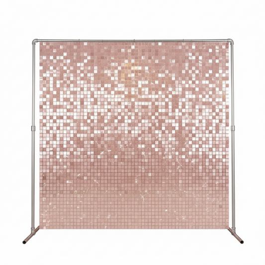 Pink- Blush Shimmer Wall Rental in Atlanta | WOW Event Rental