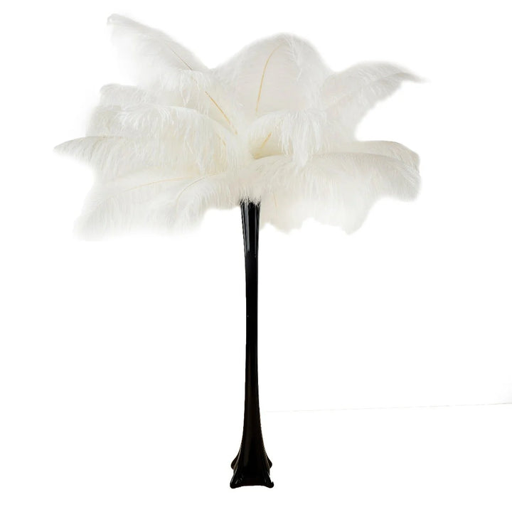 Ostrich Feather Centerpiece with Black Eiffel Tower Vase, Atlanta, GA Rentals