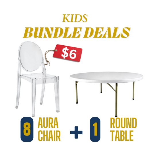 Kids Clear Acrylic Chairs Rental Atlanta, GA