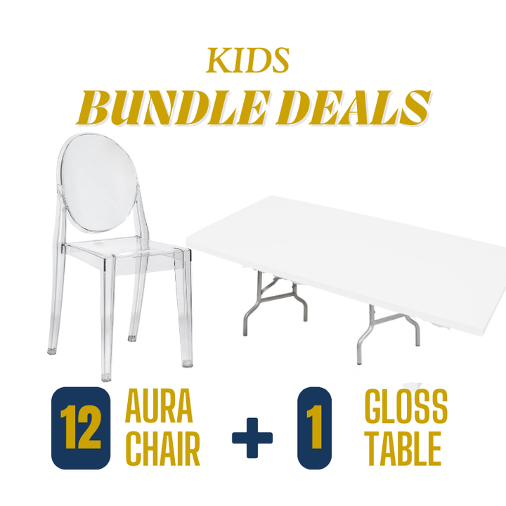 Kids Clear Acrylic Chairs Rental Atlanta, GA