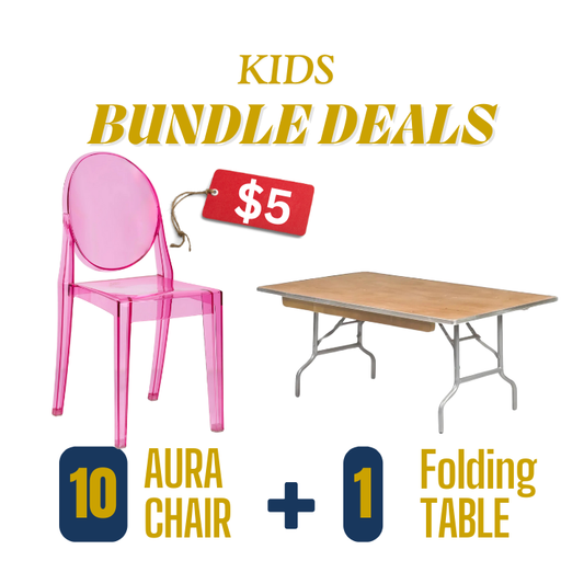 Kids Pink Acrylic Chairs Rental Atlanta GA