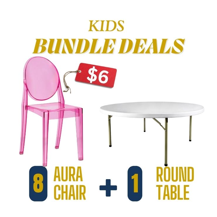 Kids Acrylic Chairs Rental Atlanta GA Pink