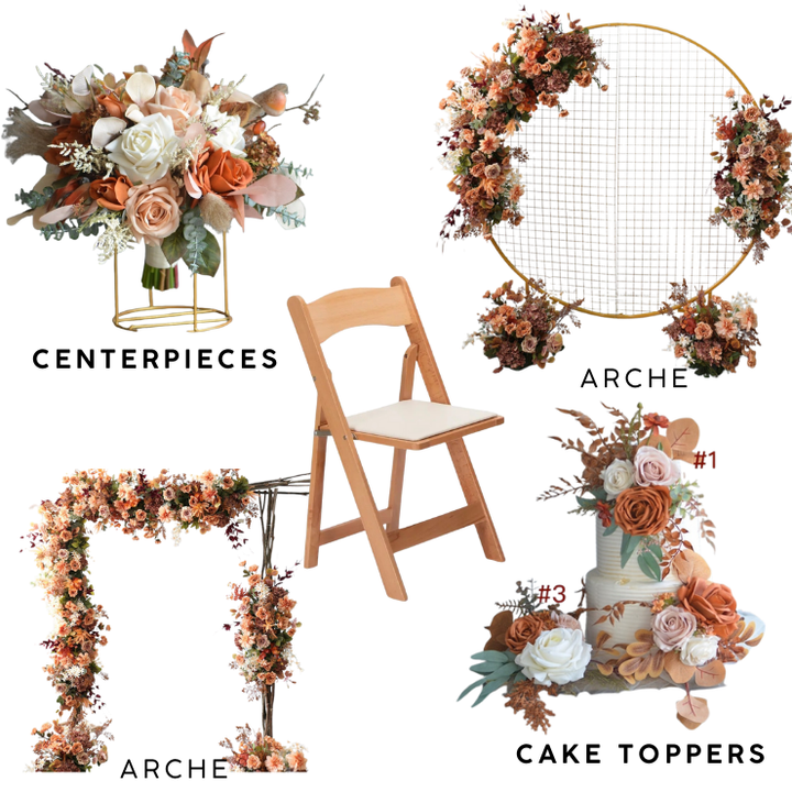 Adults: Natural Resin Folding Chairs Tables Rental Bundle Atlanta GA