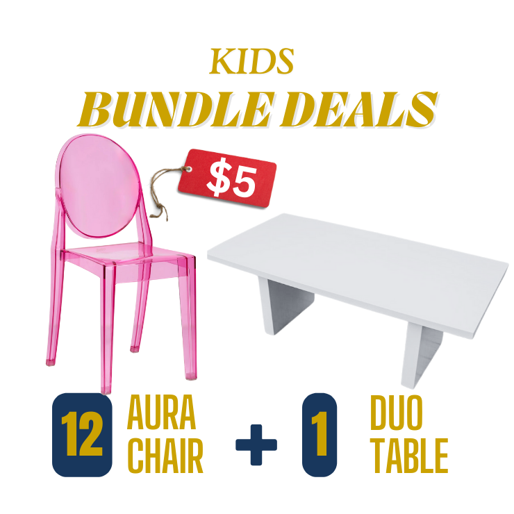 Kids Pink Acrylic Chairs Rental Atlanta GA