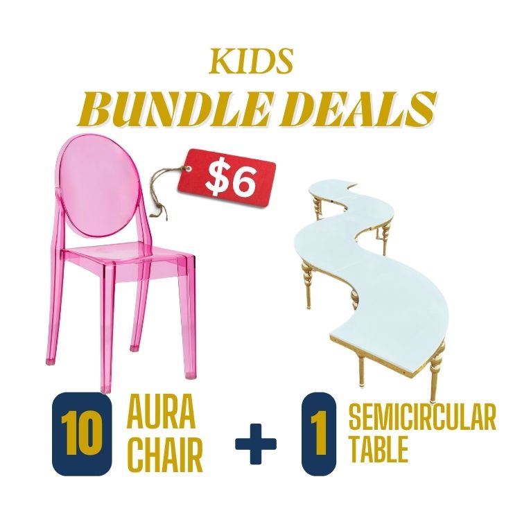 Kids Acrylic Chairs Rental Atlanta GA Pink