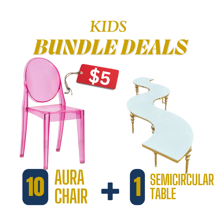 Kids Pink Acrylic Chairs Rental Atlanta GA
