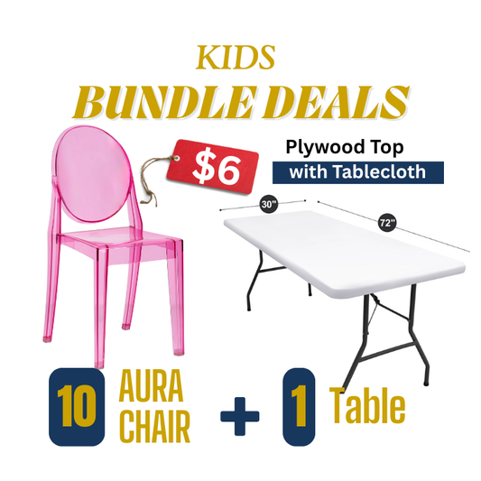 Kids Acrylic Chairs Rental Atlanta GA Pink