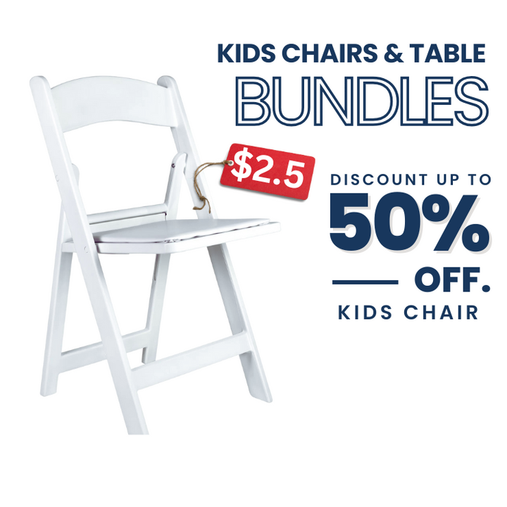 Kids Bundle: White Resin Chairs & Table