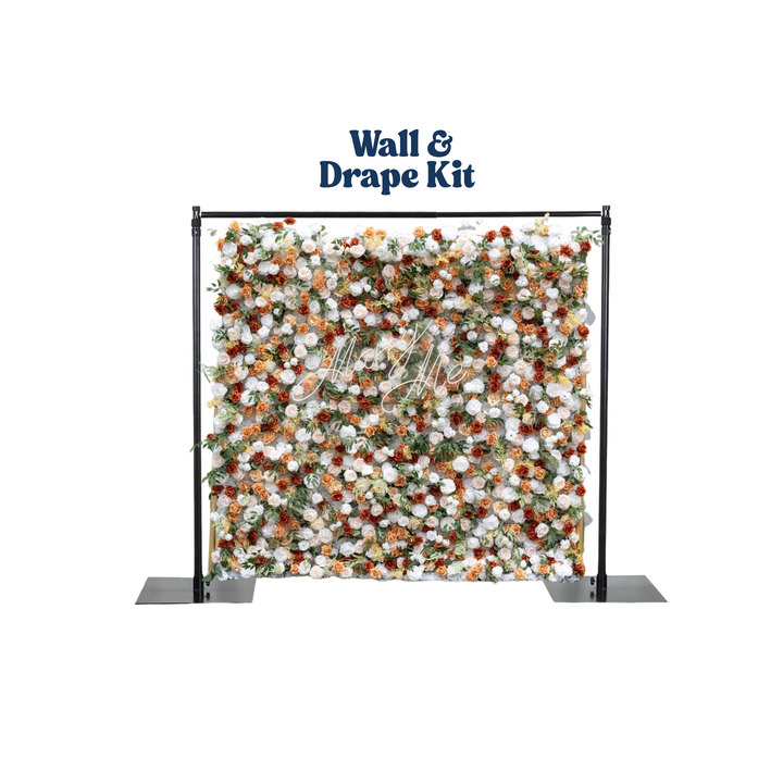 5D Fabric Artificial Flower Wall Flower Fall, Autumn, Terracotta – Rolling Curtain Rental Atlanta