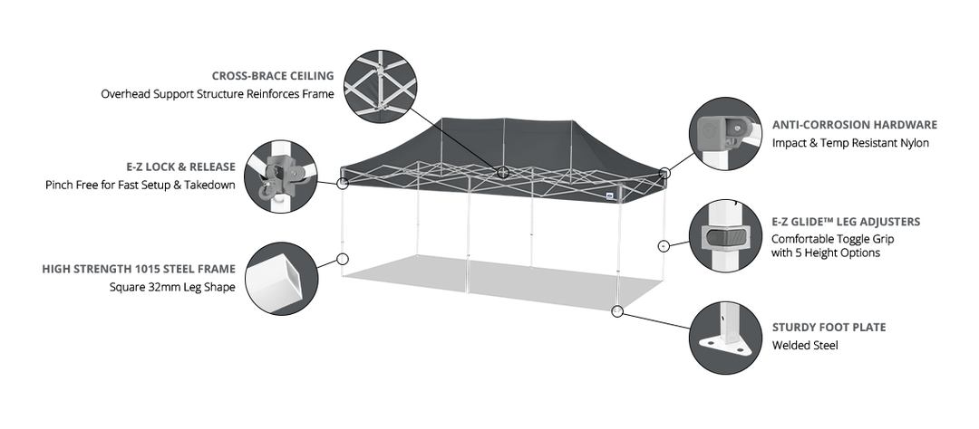 E-Z UP Commercial Grade Pop up Canopy Rental GA