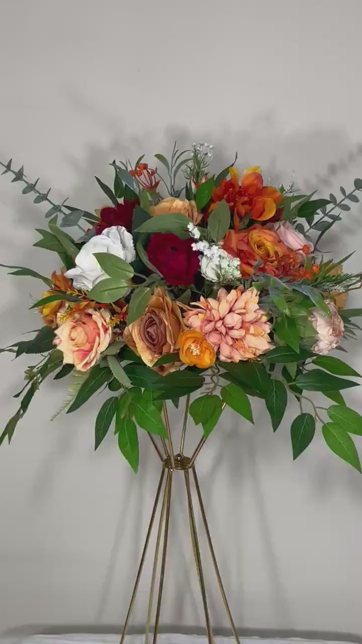 Flower Ball Centerpiece: Autumn, Terracotta Size Large 24"