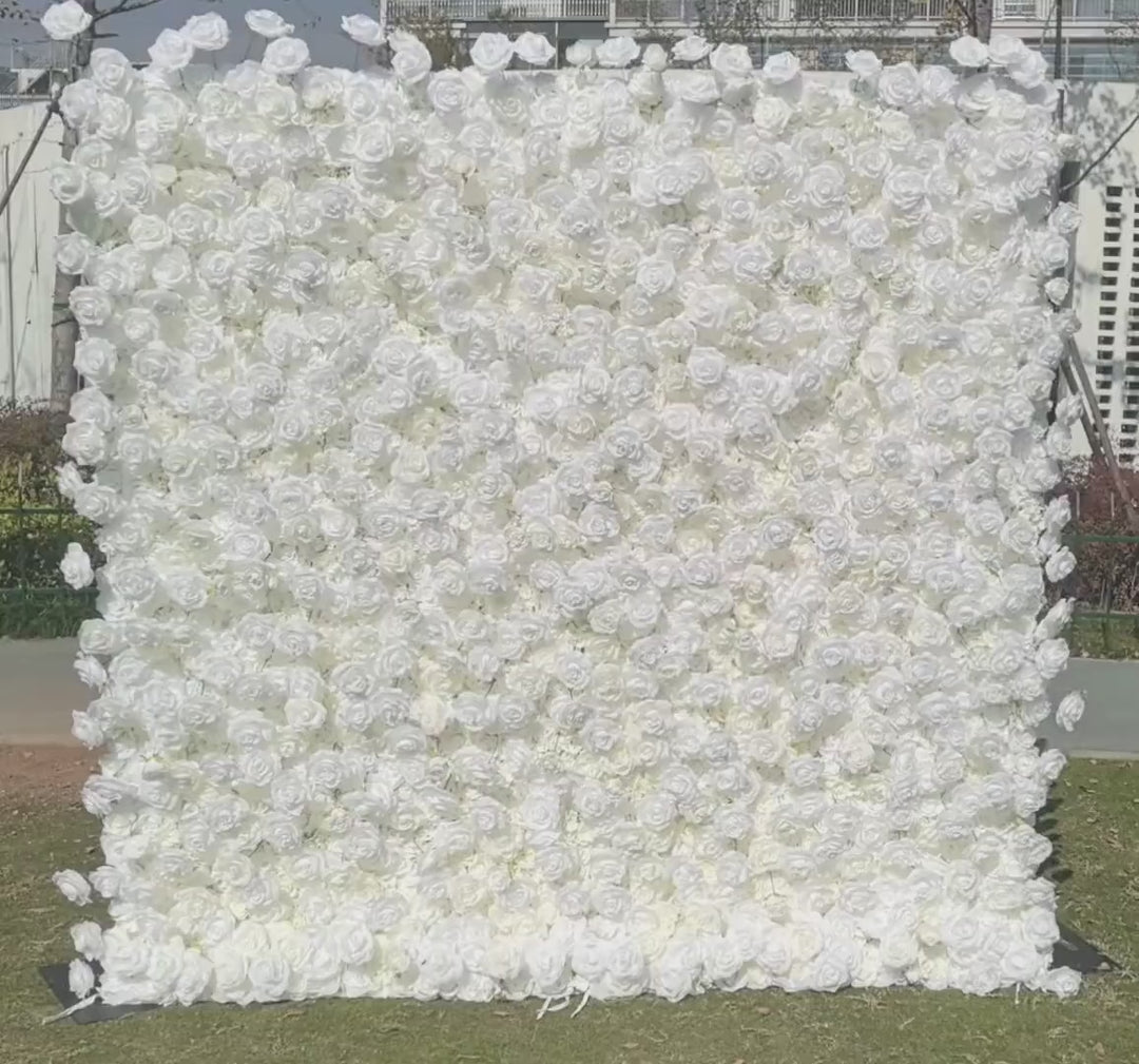 White Flower Wall Backdrop Rentals   Atlanta, GA