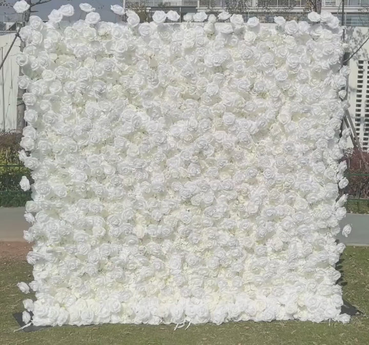 White Flower Wall Backdrop Rentals   Atlanta, GA