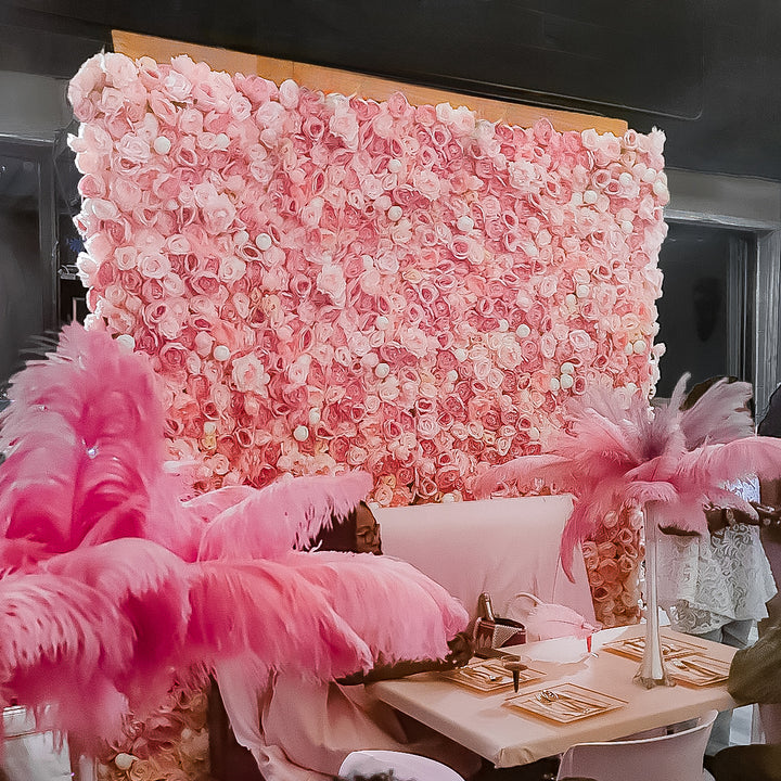 Ostrich Feather Centerpiece with Clear Eiffel Tower Vase, Atlanta, GA Rentals