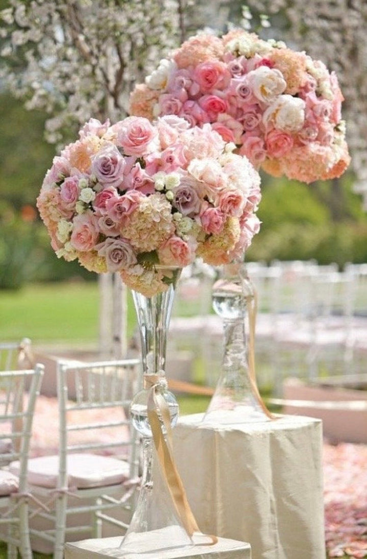 Centerpiece Vase_ HOUR Glass Trumpet  36 inch Atlanta GA Rentals