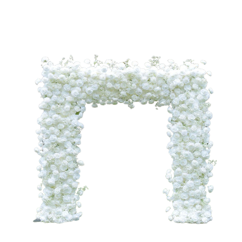 5D Flower Arch– White Rose Flower Arch 8x8ft Rental Atlanta