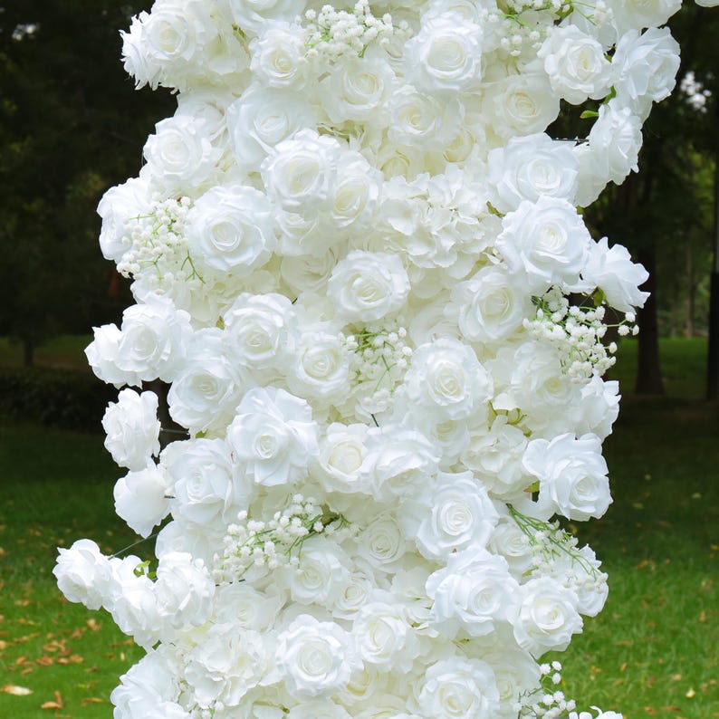 5D Flower Arch– White Rose Flower Arch 8x8ft Rental Atlanta