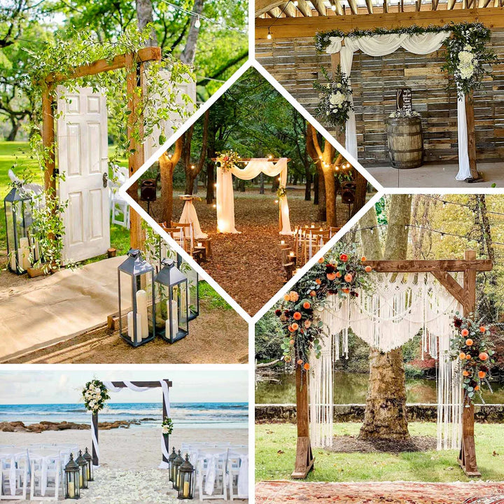 7ft Heavy‑Duty Wooden Square Wedding Arbor Rental in Atlanta