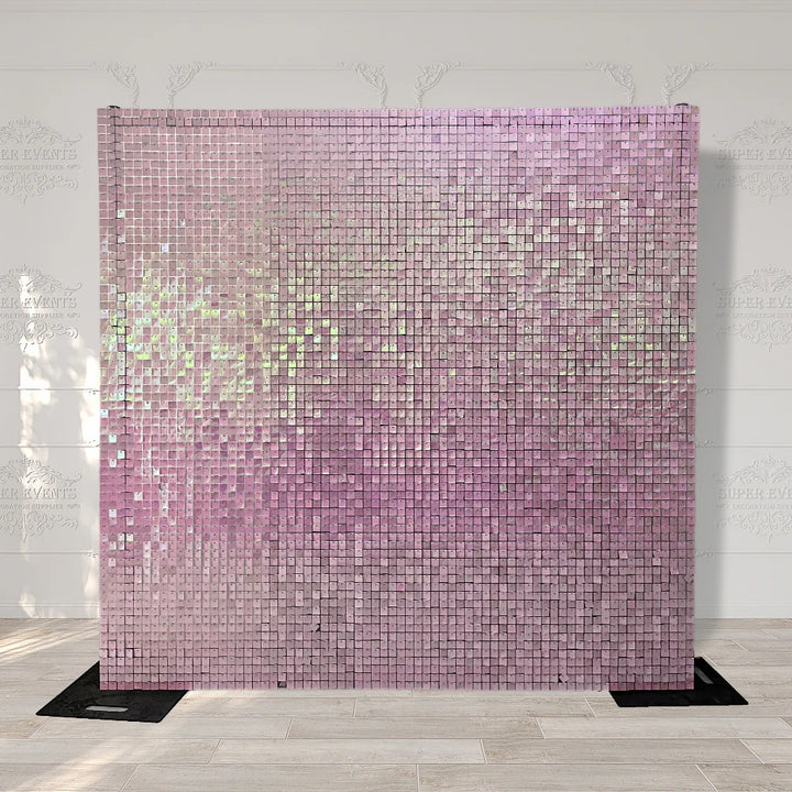 Pink -Iridescent Shimmer Wall Rental in Atlanta | WOW Event Rental