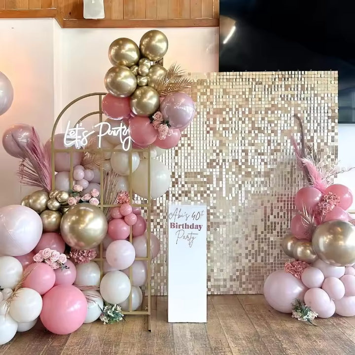 Gold Champagne Shimmer Wall Rental in Atlanta | WOW Event Rental