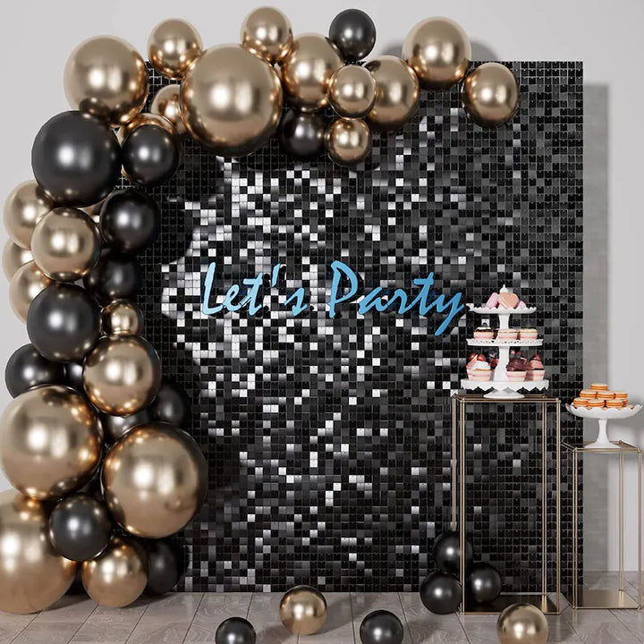 Black Shimmer Wall Rental in Atlanta | WOW Event Rental
