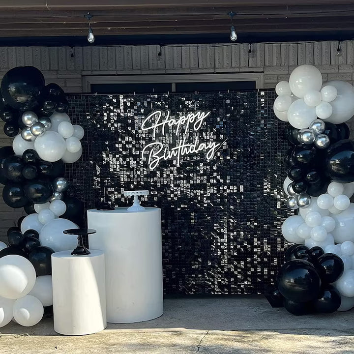 Black Shimmer Wall Rental in Atlanta | WOW Event Rental
