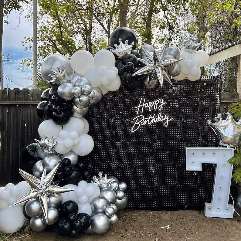 Black Shimmer Wall Rental in Atlanta | WOW Event Rental