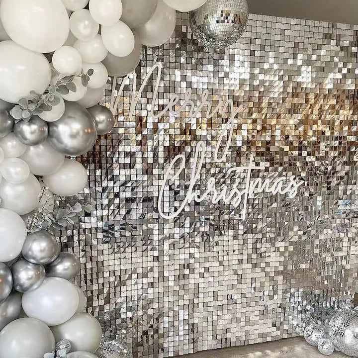 Silver Shimmer Wall Rental in Atlanta | WOW Event Rental