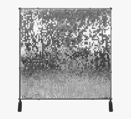 Silver Shimmer Wall Rental in Atlanta | WOW Event Rental